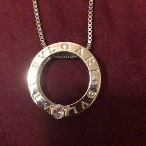 Bvlgari style necklace with purple gem